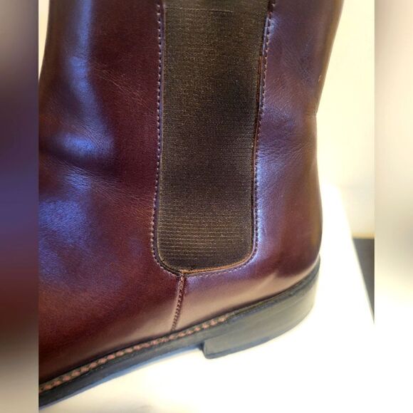 Roger Clergerie Brown Leather Pull-On Chelsea Boots Womens sz.7.5 MSRP $695 - Picture 6 of 9